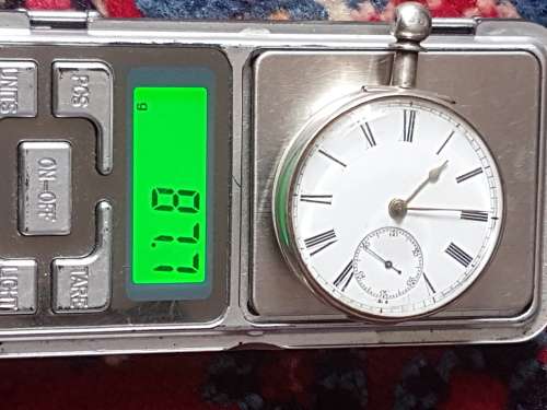 1866 City of London Half Hunters Sterling Silver Pocket Watch