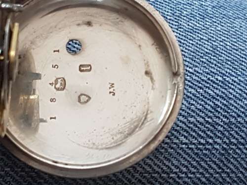 1866 City of London Half Hunters Sterling Silver Pocket Watch