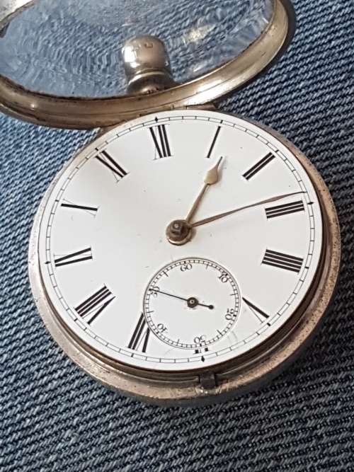 1866 City of London Half Hunters Sterling Silver Pocket Watch