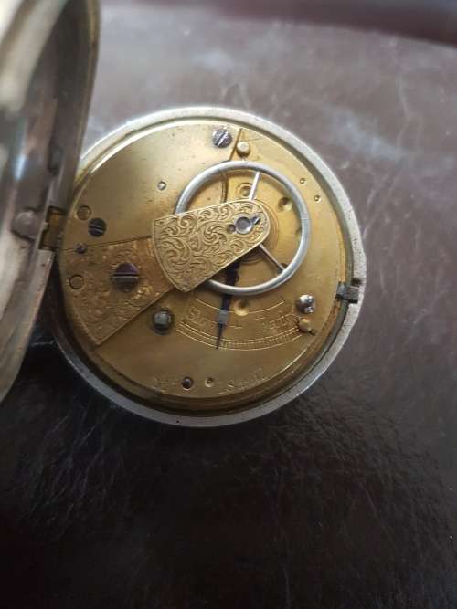 1866 City of London Half Hunters Sterling Silver Pocket Watch