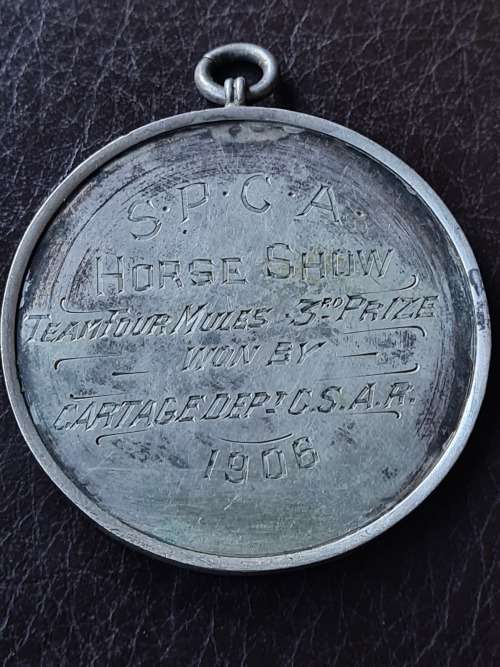 5 x Medals won by SOUTH AFRICAN RAILWAYS DURING 1906 - 1910.  A heavy 278.3 grams of sterling silver