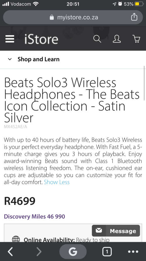 Beats Solo 3 Wireless - Silver