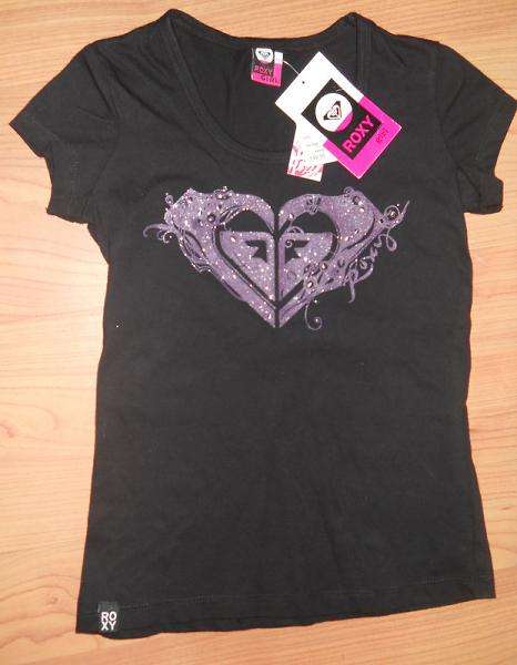 Roxy Girl, Black "Stuck in the middle" T/shirt, size 11/12