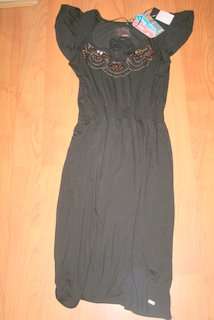 Jeep - Black Studded Midi Dress  - Size 8 (32)