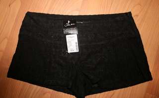 Free2bU - Black Lined Lace Shorts - size 8
