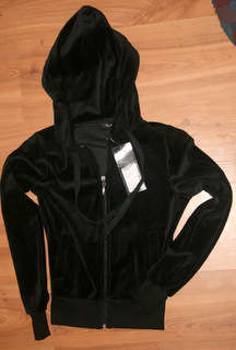 Free2bU - Black Velour "love never dies" Hoodie - size 6