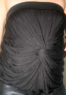 """CLEARANCE SALE"""free2bU - Black Knotted Detail Boob Tube - size 12
