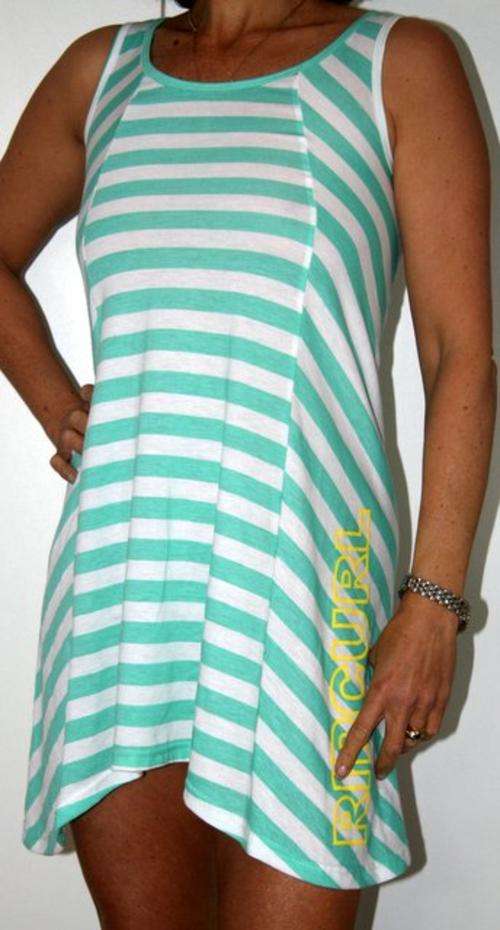RipCurl - Torquise Stripped Dress - Size 8