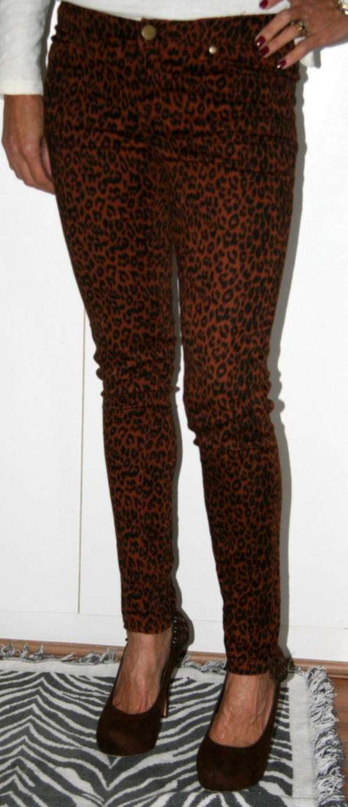 Free2bU - Animal Print Stretch Jeans - 12