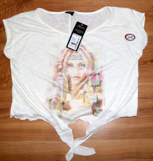 Free 2 BU Cream tee with  ties -  Size 14