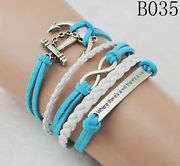 Infinity Fashion Leather Charm Baracelet