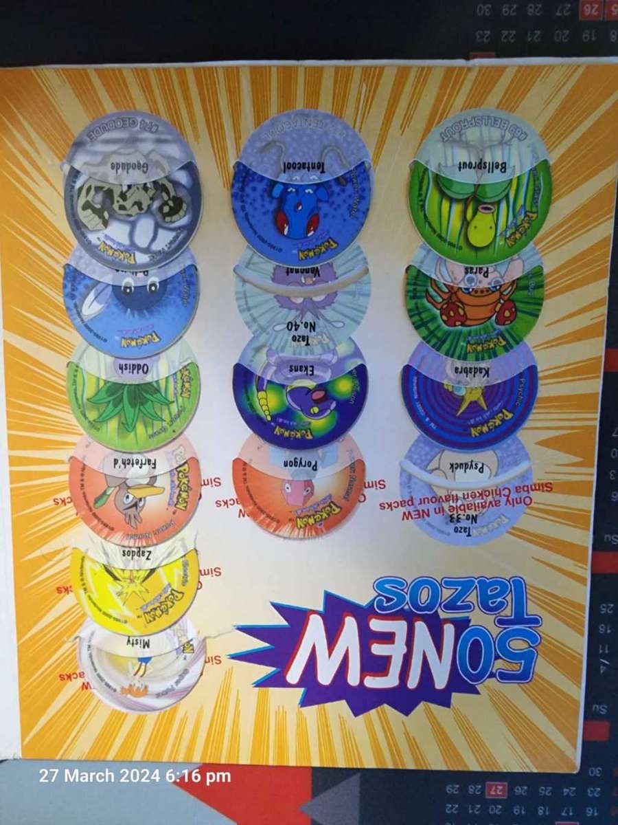 Pokémon Tazos Collectors Album 2 - Incomplete