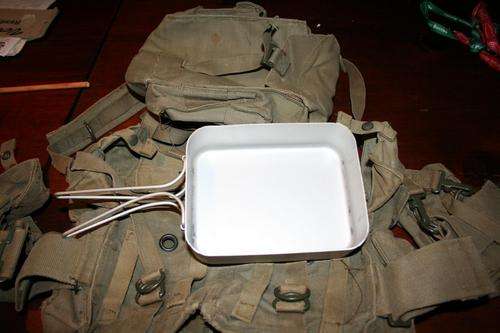 Old SADF Webbing and Dixie / Mess Tin / Canteen