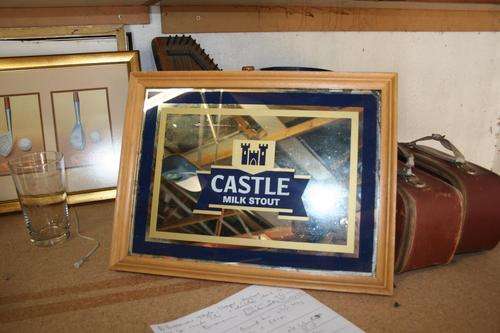 Castle Milk Stout Mirror - 41cm x 31cm - great 'working' order