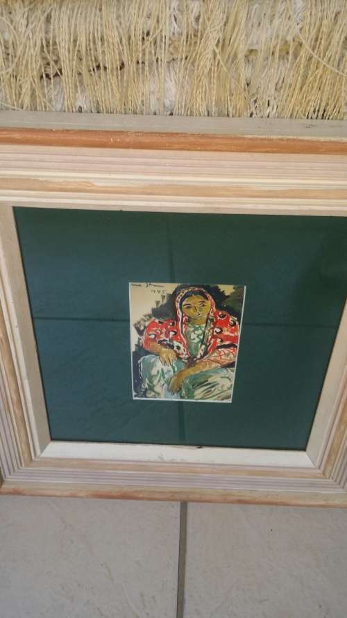 IRMA STERN POST CARD FRAMED