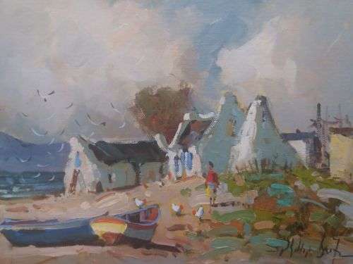 PHILLIP BRITZ UNFRAMED OIL 35 X 25 CM