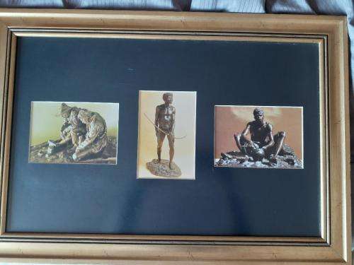 SET OF 3 ANTON VAN WOUW POSTCARDS FRAMED