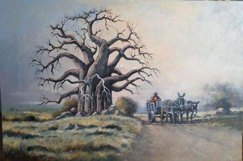 LARGE JOHAN KRUGER OIL ON CANVAS ON BOARD 117 X 80 CM (A BARGAIN AT THIS STARTING BID)