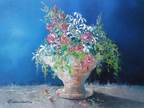 Neil janse van NIevenhuizen SIGNED oil on canvas on board 35 x 25 cm