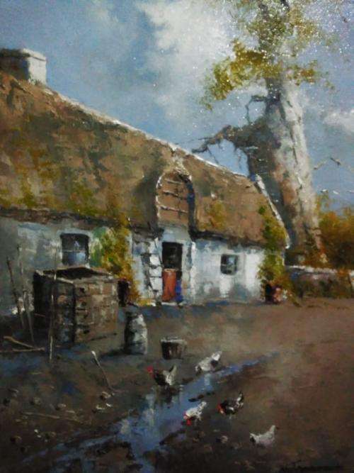 Neil janse van NIevenhuizen SIGNED oil on canvas on board 25 x 35 cm