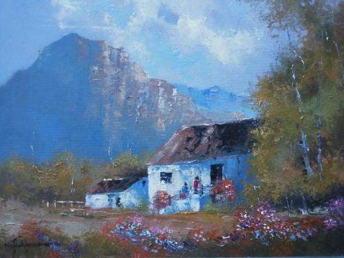 Neil janse van NIevenhuizen SIGNED oil on canvas on board 35 x 25 cm