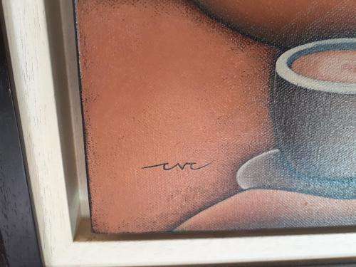 EVE OIL ON CANVAS IN BOXED FRAME 40 X 40 CM