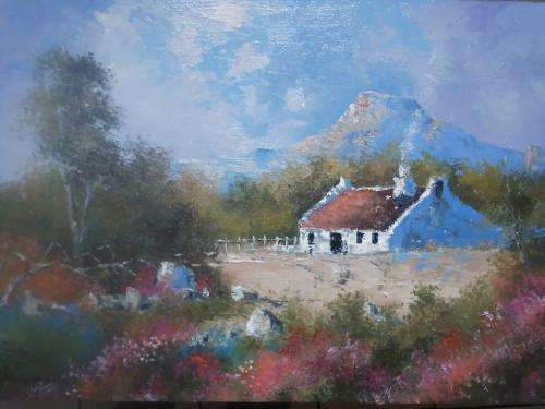 Neil janse van NIevenhuizen SIGNED oil on canvas on board 35 x 25 cm