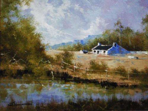 Neil janse van NIevenhuizen SIGNED oil on canvas on board 35 x 25 cm