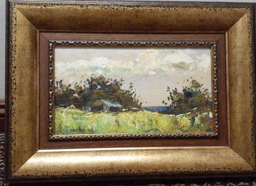 RARE FRAMED BERT VAN WYK SIGNED oil on canvas on board 35 x 17.5 cm