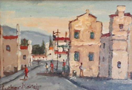 LOVELY LUTHER MARAIS SIGNED oil on canvas on board 23 x 15.5.5 cm