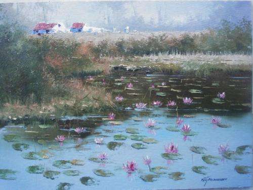 Neil janse van NIevenhuizen SIGNED oil on canvas on board 35 x 25 cm