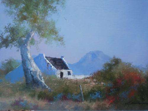 Neil janse van NIevenhuizen SIGNED oil on canvas on board 35 x 25 cm