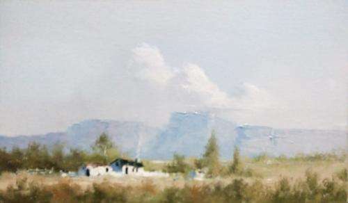 Neil janse van NIevenhuizen SIGNED oil on canvas on board 35 x 20 cm