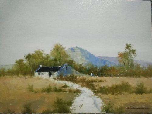 Neil janse van NIevenhuizen SIGNED oil on canvas on board 35 x 25 cm