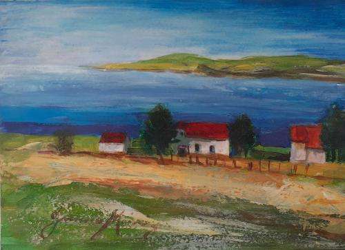 JEANNIE MEIRING ACRYLIC ON CARD 29 X 20.5 CM