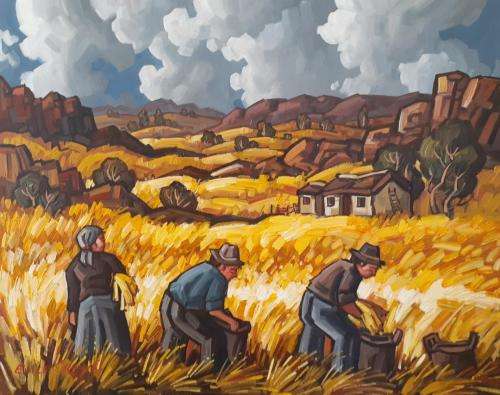 EMILE CRONJE 76 X 61 CM OIL CANVAS ON BOARD