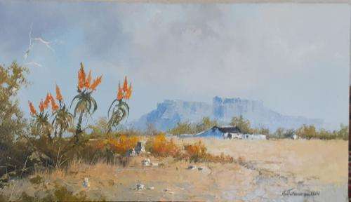 Neil janse van NIevenhuizen SIGNED oil on canvas on board 41 x 23.5 x  cm