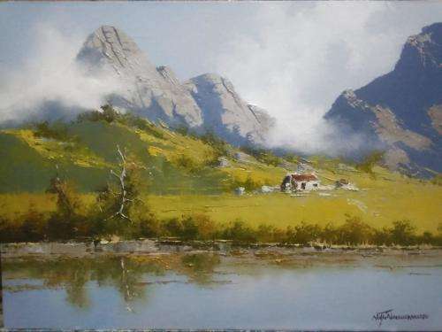 Neil janse van NIevenhuizen SIGNED oil on canvas on board 35 x 25 cm