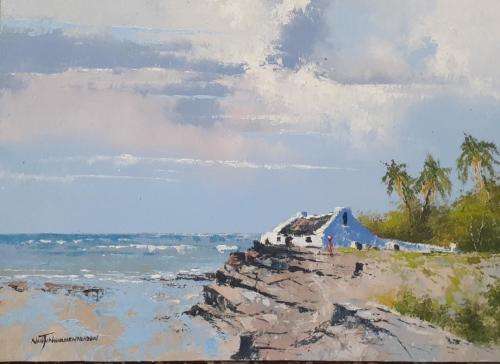 Neil janse van NIevenhuizen SIGNED oil on canvas on board 35 x 25 cm