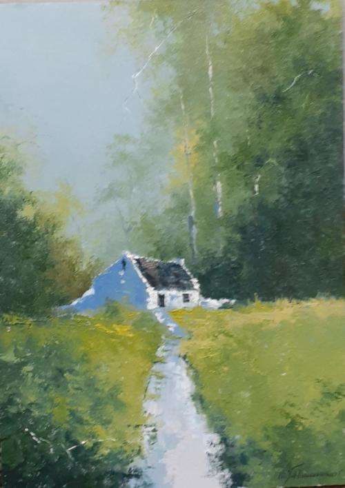 Neil janse van NIevenhuizen SIGNED oil on canvas on board 35 x 25 cm