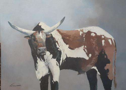 Neil janse van NIevenhuizen SIGNED oil on canvas on board 60 X 41 cm