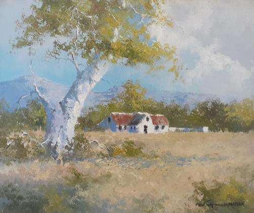 Neil janse van NIevenhuizen SIGNED oil on canvas on board 30.5 x 25 cm