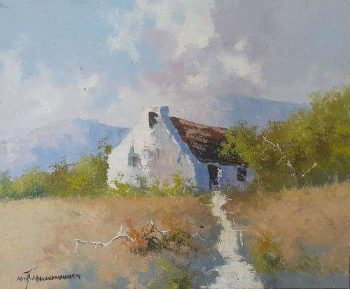 Neil janse van NIevenhuizen SIGNED oil on canvas on board 30.5 x 25 cm