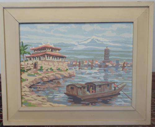 VINTAGE JAPANESE OIL PAIMTING 40 X 30 CM