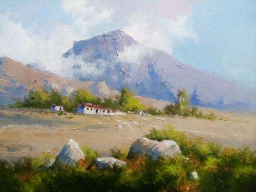 Neil janse van NIevenhuizen SIGNED oil on canvas on board 35 x 25 cm