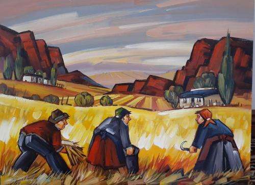 EMILE CRONJE 60 X 45 CM OIL ON BOARD WEEKEND SPECIAL