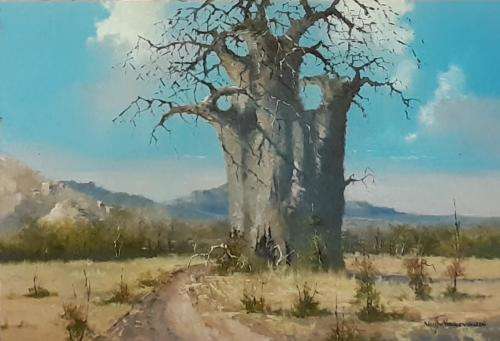 Neil janse van NIevenhuizen SIGNED oil on canvas on board 45 x 31 cm