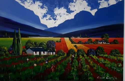 Emile Cronje Oil on Board 90 x 60 cm