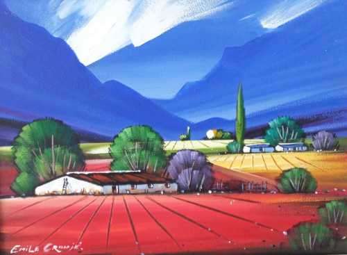 EMILE CRONJE OIL ON BOARD 40 X  30 CM