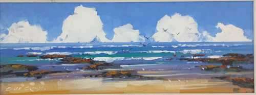 EMILE CRONJE OIL ON BOARD 60 X 23  CM